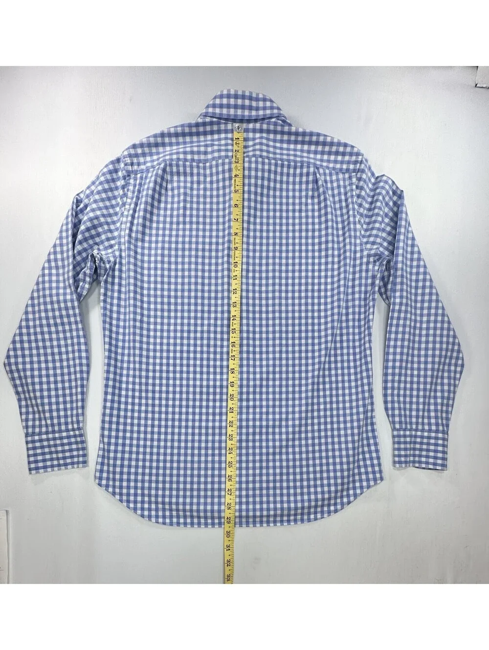 J Crew Classic Flex Washed Checked Button Up Blue Mens M